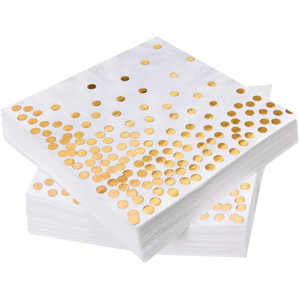Kultaiset paperilautasliinat 60 kpl, 2 kerrosta, cocktaillautasliinat 33 * 33 cm