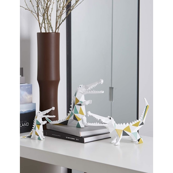 Amoy-Art Krokodille Statue Dyreskulptur Figur Moderne Dyr
