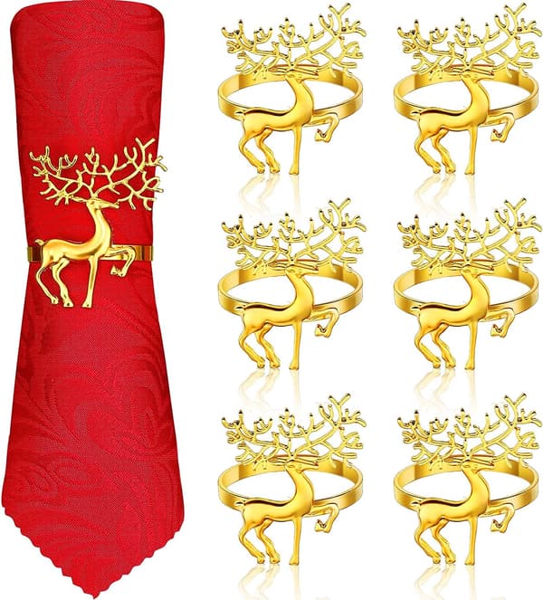Julservettringar Hjort Servettringar för Julmiddag Par