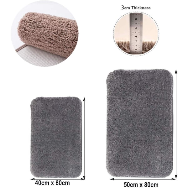 Halkskyddande absorberande lång fluffig mikrofiber badmatta maskintvättbar