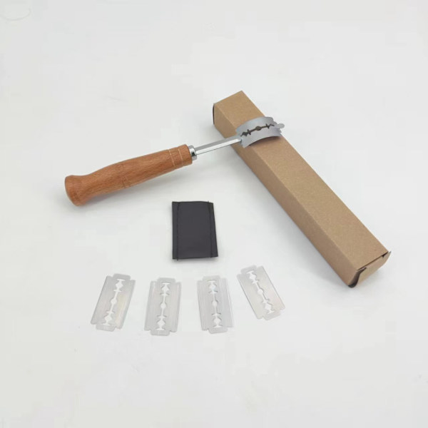 Brödkniv med 5 blad Böjda brödknivar med lock Bakverktyg