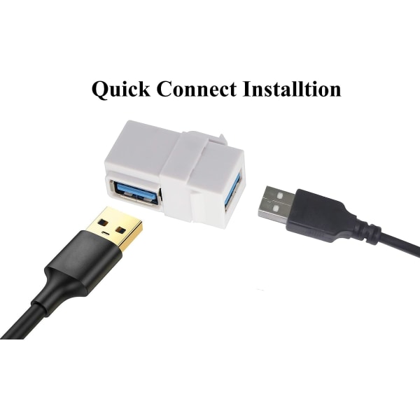 USB A 3.0 Keystone-koppling 90 grader rät vinkel USB 3.0 A hona