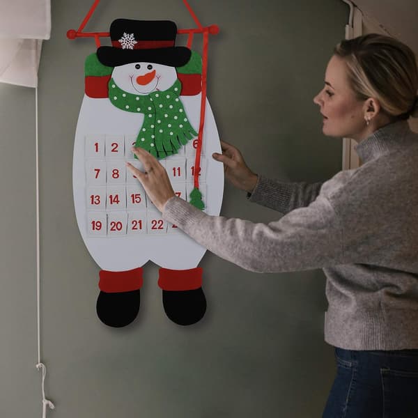Julkalender för barn nedräkning tomte återanvändbar