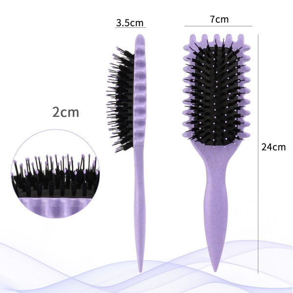 Purple Curly Hair Brush - Bounce Curl Brush, Define Styling Brush
