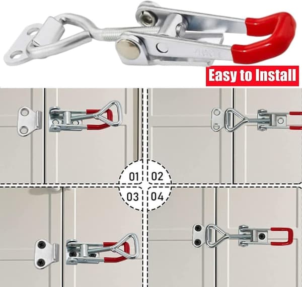 4 stk. Metal Toggle Latch, kasselås spændelås spændelås L
