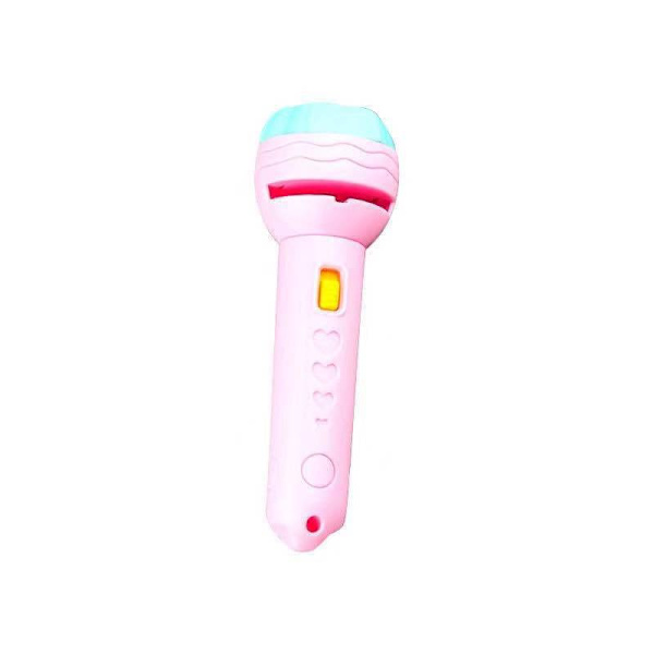 1 stk. pink/48 billeder lommelygte projektor til børn, projektion earl