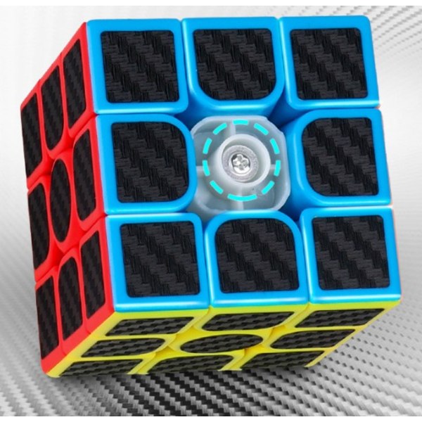 1 stk. 3x3 Speed ​​Cube i karbonfiber, 3x3 Magic Cube i karbonfiber, F