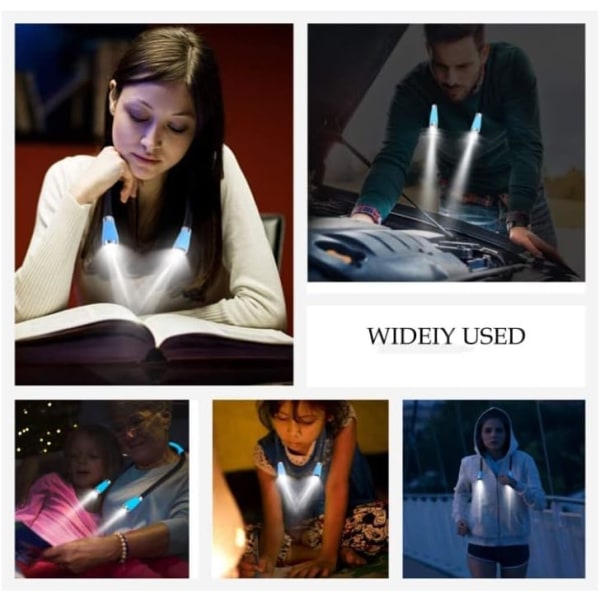 Hug Light - Flexibel LED-lampa för halsen, justerbar och hopfällbar