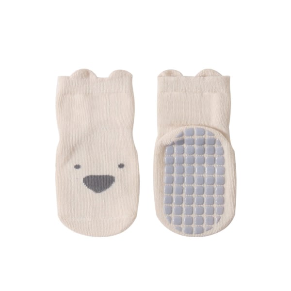 5 par anti-skli bomull baby barn dyremønster sokker