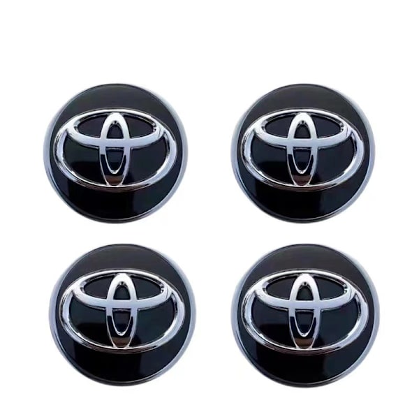 4 kpl Toyota 62mm pyörän keskiökeskittimet logolla musta