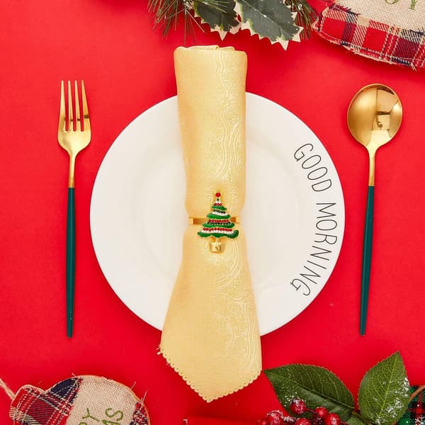 Jule runde servietholder til julefrokoster, bryllupper