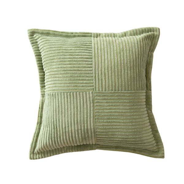 2-delt sæt grønne, stribede patchwork forår/sommer brede side p