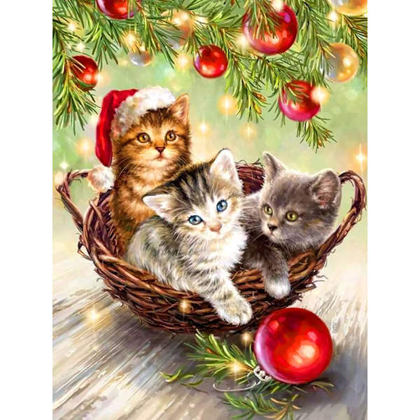 （20）3 st DIY Diamantmålning Jul Kit, 5D Jul Emb