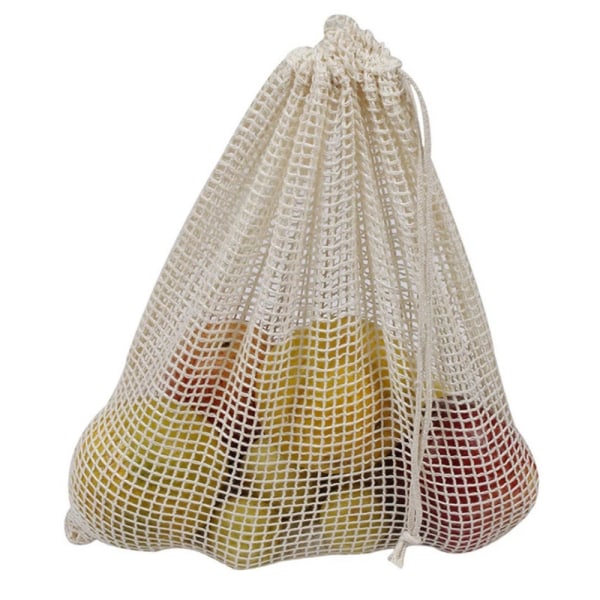Økologisk bomuld ● Genanvendelige økologiske bomuldsfrugtgrøntsagsposer, Pr