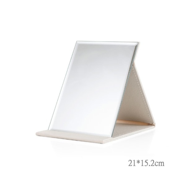 1 STK Hvitt bærbart sammenleggbart speil sminkespeil med stativ, kjole