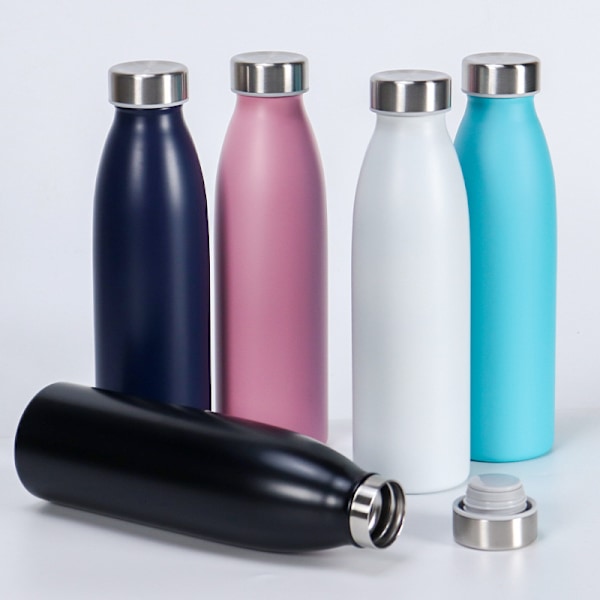 RUSTFRI STÅL flaske - 500ml | Isoleret flaske til varmt eller koldt