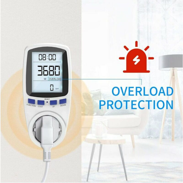 Effektmätar Wattmeter Uttag, Elmätare Uttag med 7