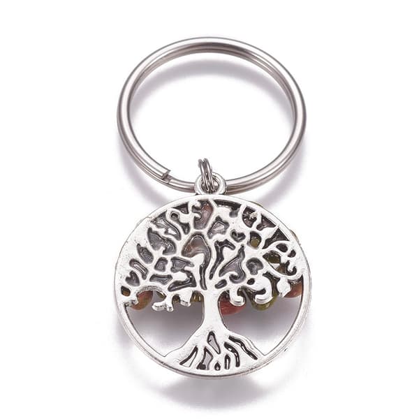 Nyckelring Livets Träd symbol silver