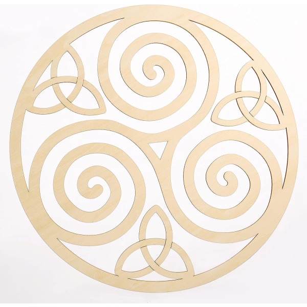 Väggkonst av träknut (irländska symboler, Celtic Triple Helix, Celtic