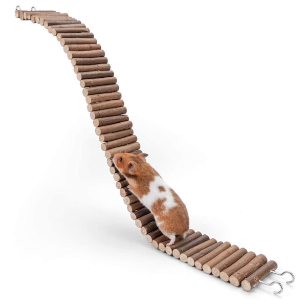 2 kappaletta 50 x 8 cm puinen pieni lemmikki riippusilta / kokoontaitettava tunneli