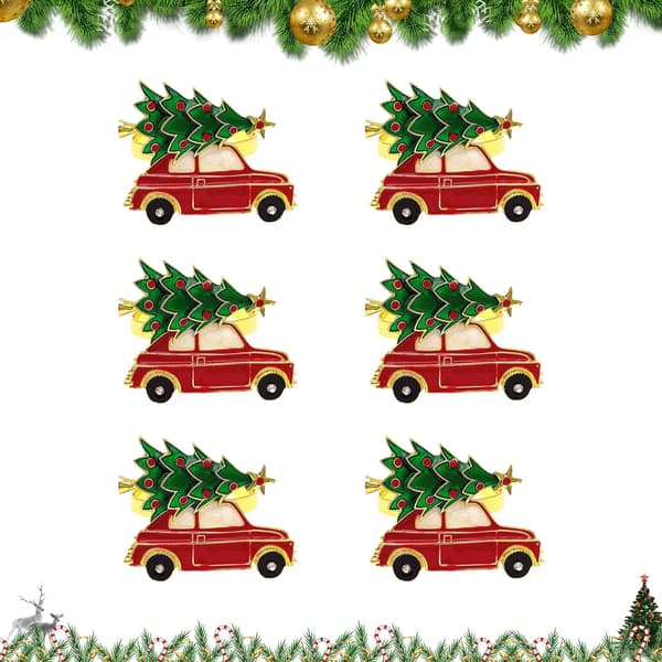 Julkrans Servettringar 6PCS Jul Servettringar,Christm