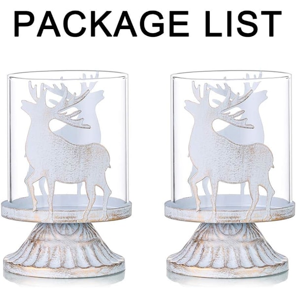 2 Lysestager Lysestager i Hvid Metal Lysestager Søjle