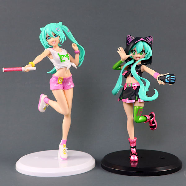 Cartoon Hatsune Miku Färgglad Scen Original Målning Vacker G