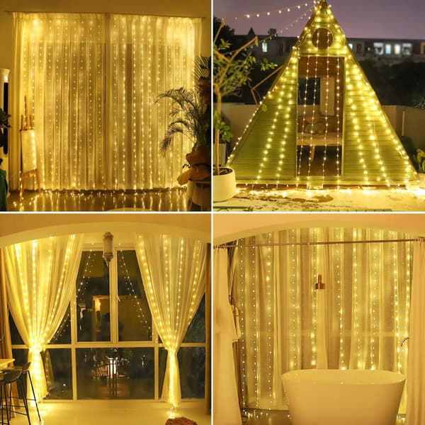 Verhovalot - 300 LED 3M*3M Verhovalot 8 tilaa Vedenpitävä
