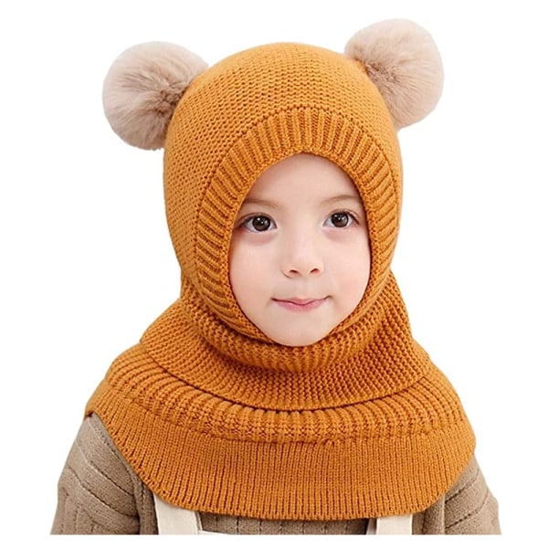 Baby Flicka Pojke Balaclava Söt Mössa Halsduk Vinter Varma Öronmuffar Kn
