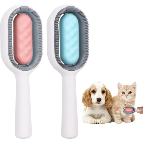 1 st (rosa) hårborttagningskammar för husdjur med vattentank, 4 i 1 multi-fu