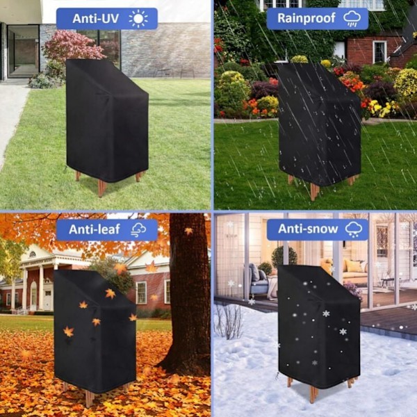 2-pack trädgårdsstolöverdrag, möbelöverdrag för trädgård