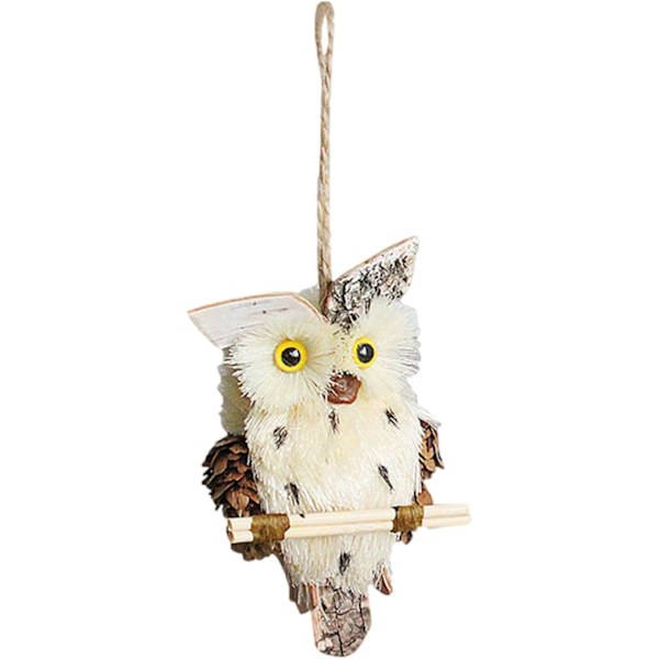 Pöllön riipus Macrame seinäkoriste Kudottu pöllö Joulukoriste Cra