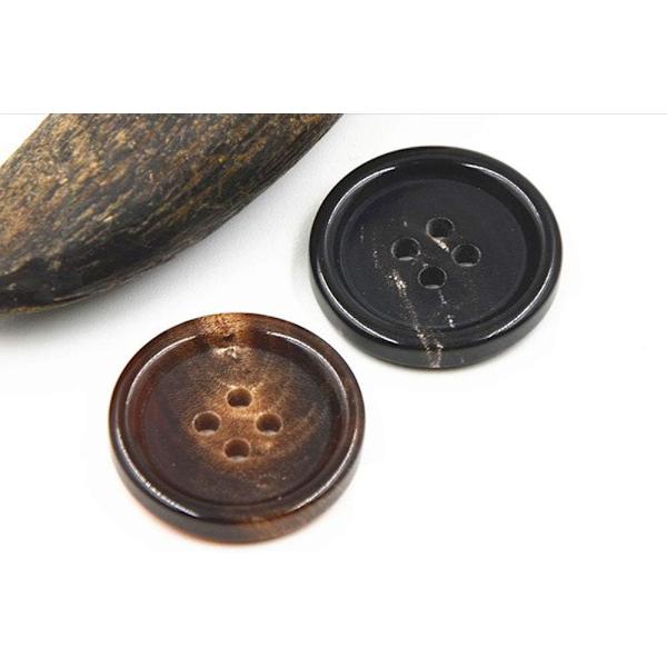 10 stk. (kaffe, 15 mm) Tøj Knapper - Fashion Horn Sy Knapper