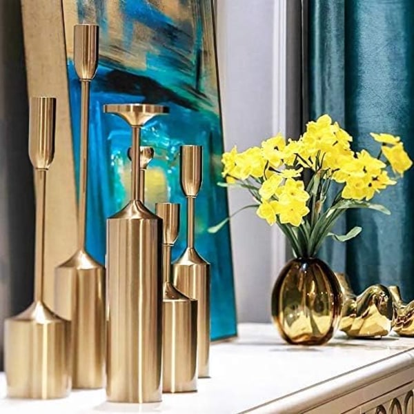 6 Vintage Guld Lysestager Lysestager til Jul Vi