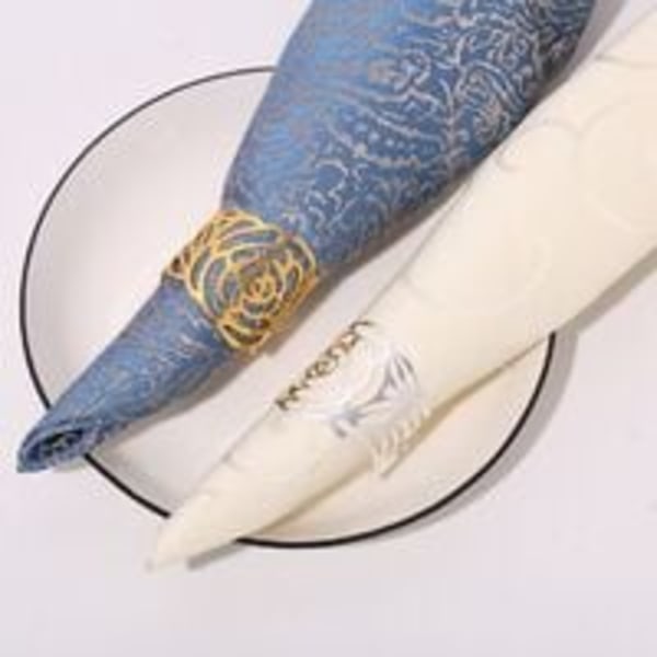 Sølv Servietring 12PCS Jul Servietholder Servietringe Nap