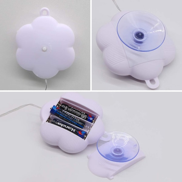 [4 Pack] 3D Jul Dekoration Sugkopp Fönsterlampor, Jul Fönster