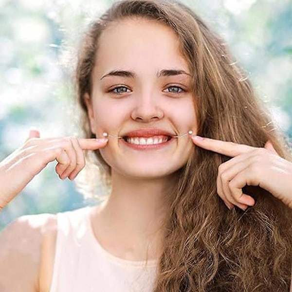 （Svart）2 par små groptillverkare för ansikte Lätt att bära Smile Exe