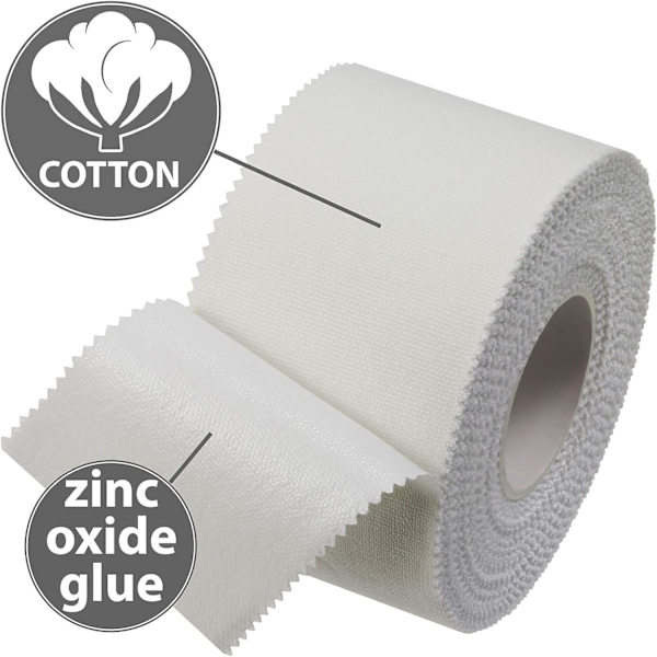 Sportstape 3,8 cm x 9 m Sportstape Hvit 1 stk Uelastisk Tape Str