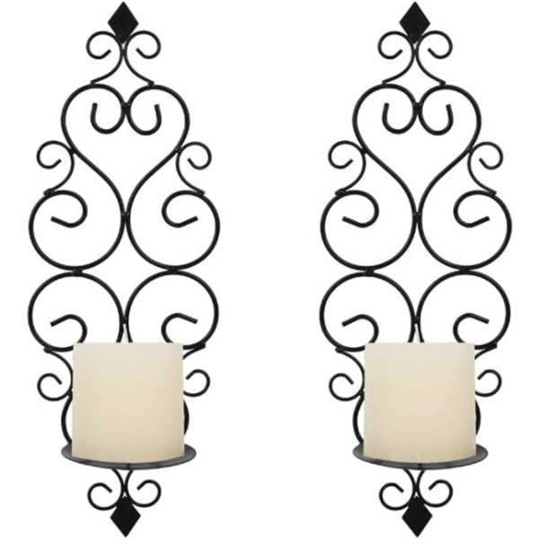 2 Lysestaker Tealight Lysestake Retro Smijern Vegg Montering