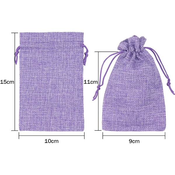 30 kpl 10x15cm Jute-kasseja, Pellava-pusseja, Uudelleenkäytettäviä lahjapusseja,