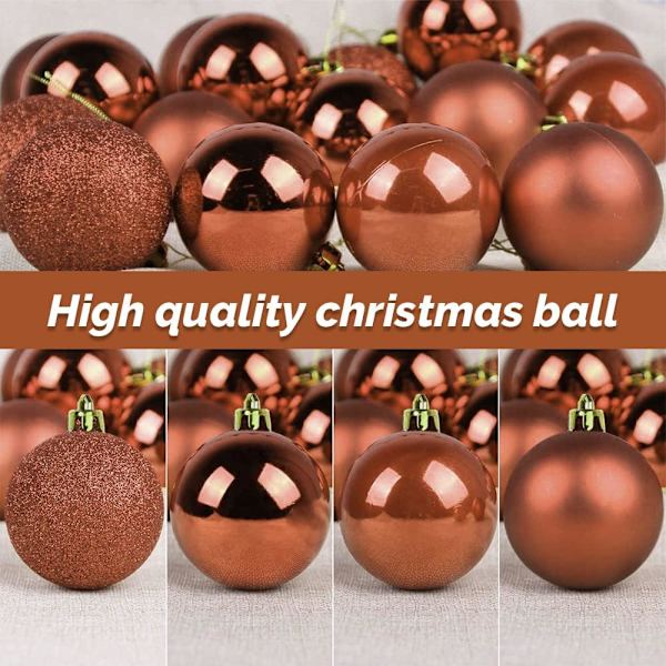 Café peu profond Lot de 36 Boules de Noël Assorties avec Pendenti