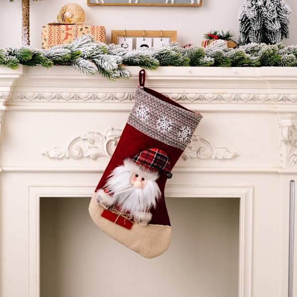 Julklappssäck för strumpor, juldekoration, stor