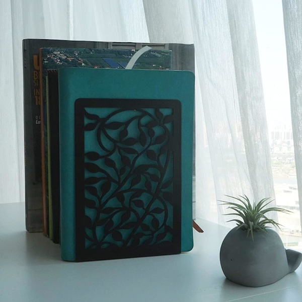 Sett med 2 svarte (fugl) metallbokstøtter Press Wedge Block Book Design