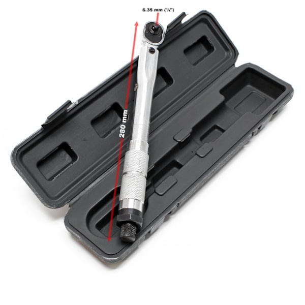 Momentnøkkel med 1/4“ tommer og 2 – 24 Nm
