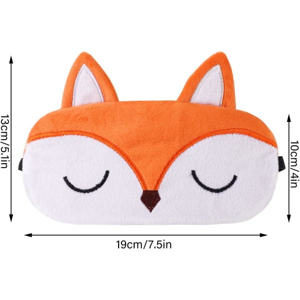 Animal Sleep Mask, Child Sleep Mask Plys sød 3D Fluffy Mask til