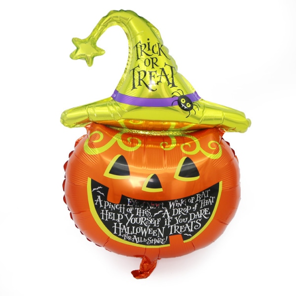 4 roliga halloweenfestballonger med 4 halloweendekorationer och l