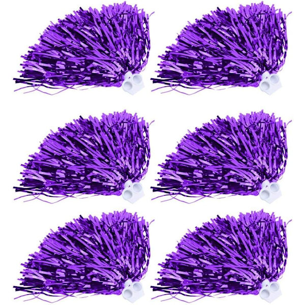 Gulljenter, 6 stk pom pom-tropp Squad Cheer Sports Party Dance acc