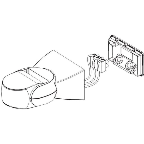 IR Väggrörelsesensor + Fjärrkontroll IP65 Vit