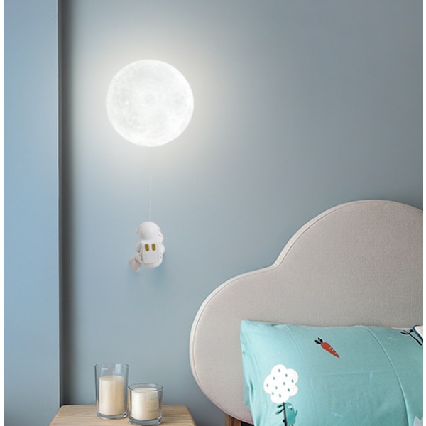 Måne vägglampa för barnrum modern minimalistisk kreativ bil