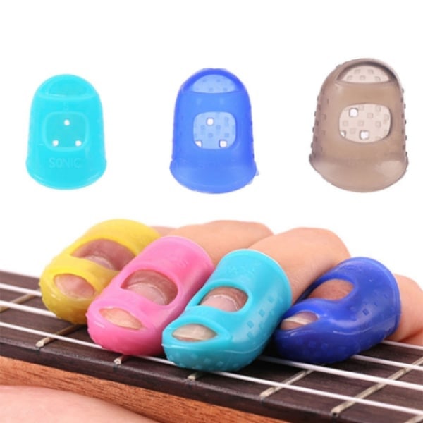 5-Pack - Guitar Finger Guard - Suojaa sormia Läpinäkyvä suuri